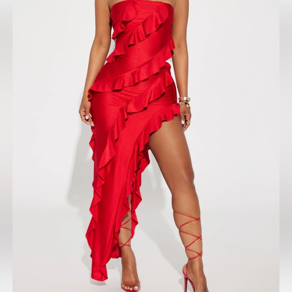 Elegant and Sexy Red Dress worn once for a 20 mins photoshoot. Dry Cleaned